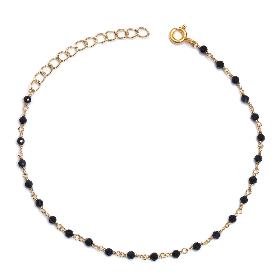 Pulsera de Protección y Energía de Ónix Negro | Plata Ley 925 y Oro 18k