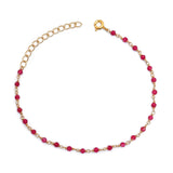 Pulsera "Pasión Vital" de Rubí en Plata 925 con Baño de Oro 18K – Amor y Energía Esotergia