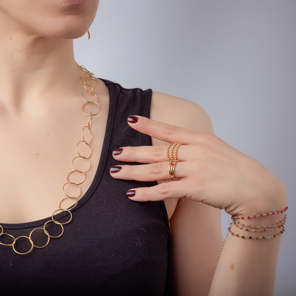 Pulsera "Serenidad Vital" de Onix Verde en Plata 925 con Baño de Oro 18K – Calma y Equilibrio Emocional Esotergia