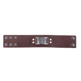 Brazalete de Cuero Marrón Nudo Escudo Celta | Protección y Resistencia Esotergia