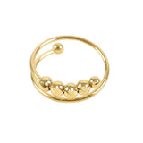 Anillo Antiestrés y Ansiedad (Fidget Ring) con Cuentas Giratorias | Calmante y Ajustable (Cobre) Esotergia