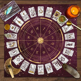 Tapete para Cartas del Tarot: Guía Zodiacal, Concentración y Energía Esotergia