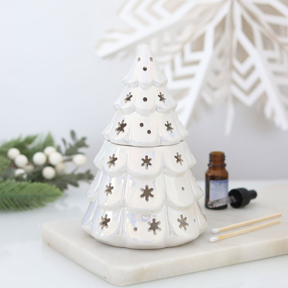Quemador de Esencias Árbol de Invierno Iridiscente Esotergia Tienda