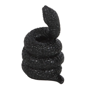 Porta Incienso Serpiente Negra – Soporte Decorativo de Resina | Estilo Gótico y Esotérico Esotergia