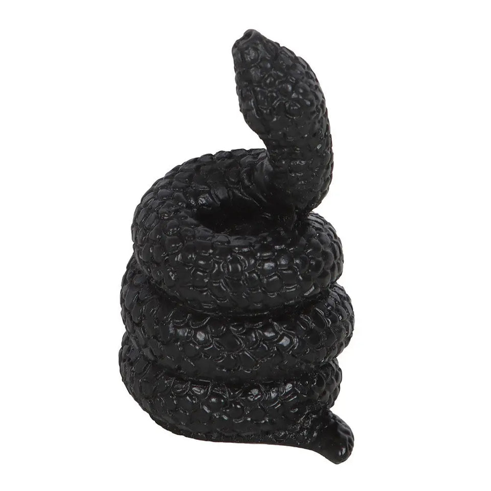 Porta Incienso Serpiente Negra – Soporte Decorativo de Resina | Estilo Gótico y Esotérico Esotergia