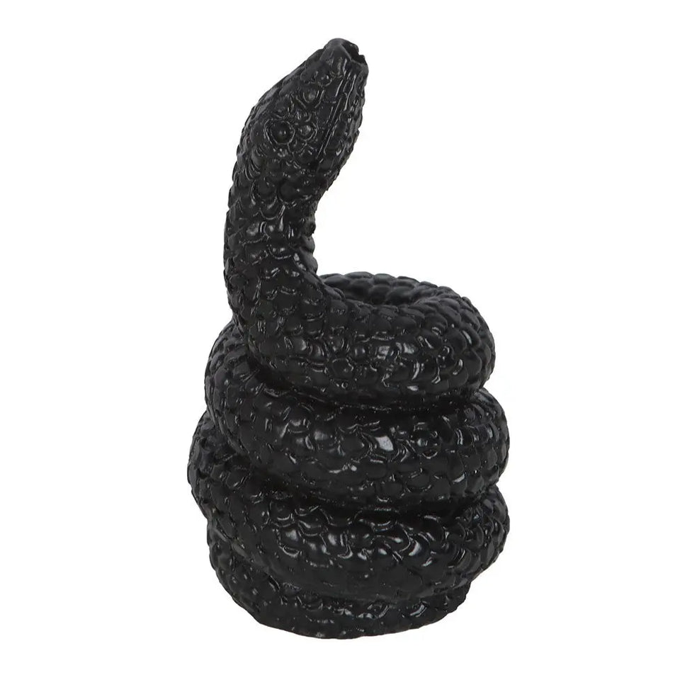 Porta Incienso Serpiente Negra – Soporte Decorativo de Resina | Estilo Gótico y Esotérico Esotergia