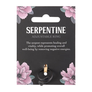 Anillo Ajustable de Serpiente Negra – Acero Inoxidable Elegante y Místico Merlin Tienda
