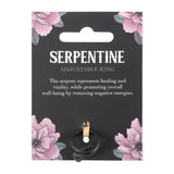 Anillo Ajustable de Serpiente Negra – Acero Inoxidable Elegante y Místico Merlin Tienda