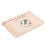 Soporte de Tarot con Portavelas – Madera Natural para Carta del Día