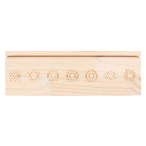 Soporte de Tarot con Diseño de los 7 Chakras – Madera Natural Espiritual