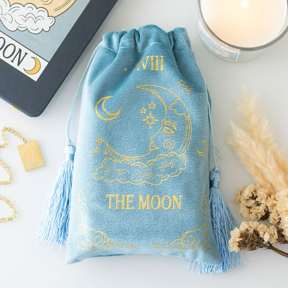 Bolsa Terciopelo Tarot 'La Luna': Intuición, Sueños y Misterio Psíquico Esotergia
