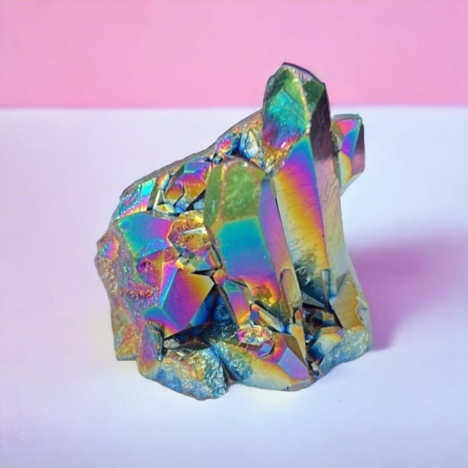 Drusa de Cuarzo Aura Titanio