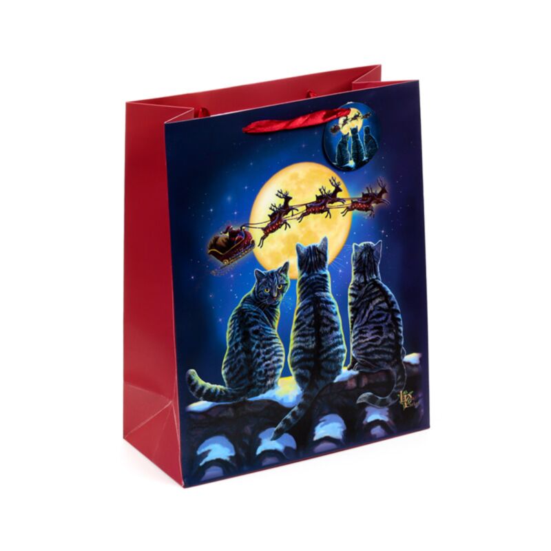 Bolsa de Regalo "Gatos de Navidad" de Lisa Parker | Magia Familiar y Luz de Yule Esotergia Tienda