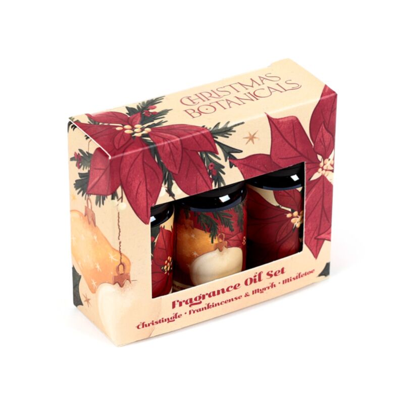 Set de 3 Aceites Aromáticos La Botánica de Navidad | Alquimia de Yule y Luz Invernal Esotergia
