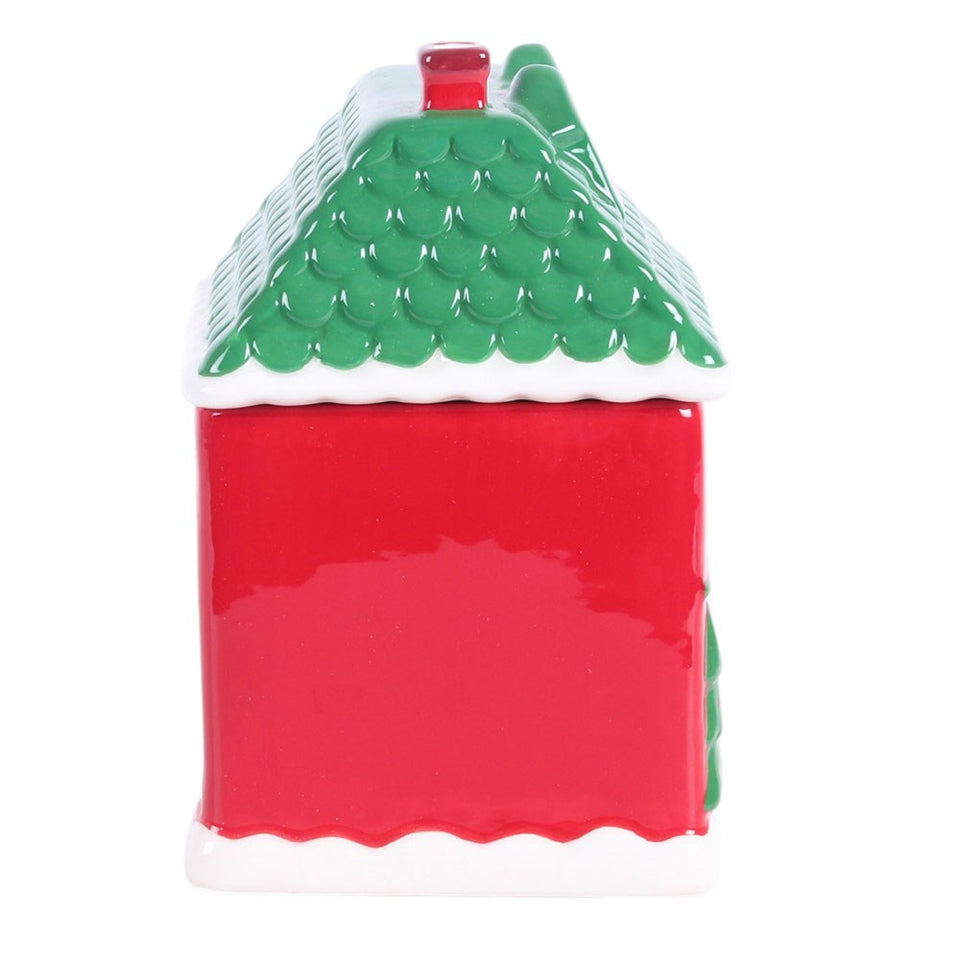 Quemador de Esencias Casita Navideña Roja | Aromaterapia y Magia Festiva Esotergia Tienda