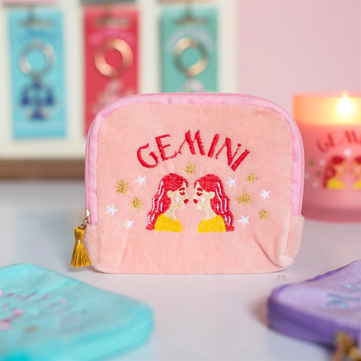 Bolsa de Terciopelo Bordada con tu Signo del Zodiaco | Magia y Protección Astrológica Esotergia