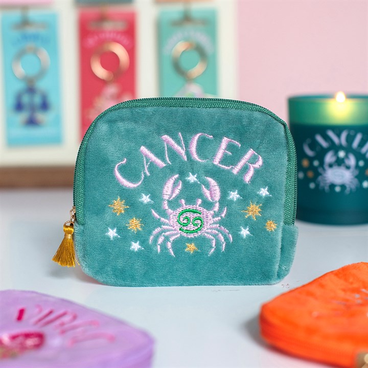 Bolsa de Terciopelo Bordada con tu Signo del Zodiaco | Magia y Protección Astrológica Esotergia