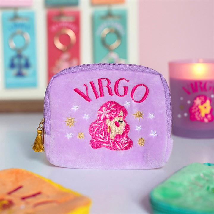 Bolsa de Terciopelo Bordada con tu Signo del Zodiaco | Magia y Protección Astrológica Esotergia