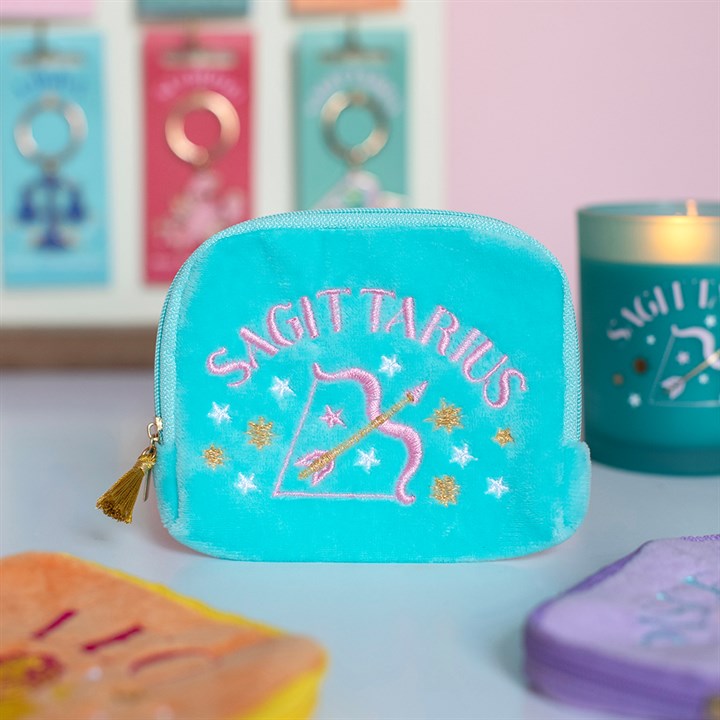 Bolsa de Terciopelo Bordada con tu Signo del Zodiaco | Magia y Protección Astrológica Esotergia