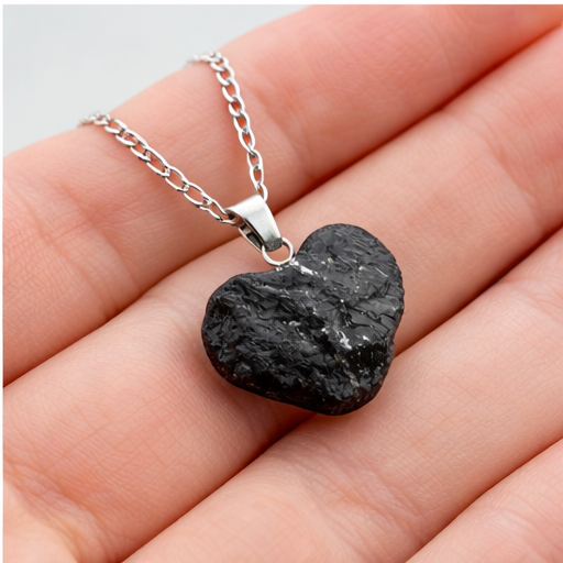 Colgante Corazón de Turmalina Negra (sin collar) Esotergia