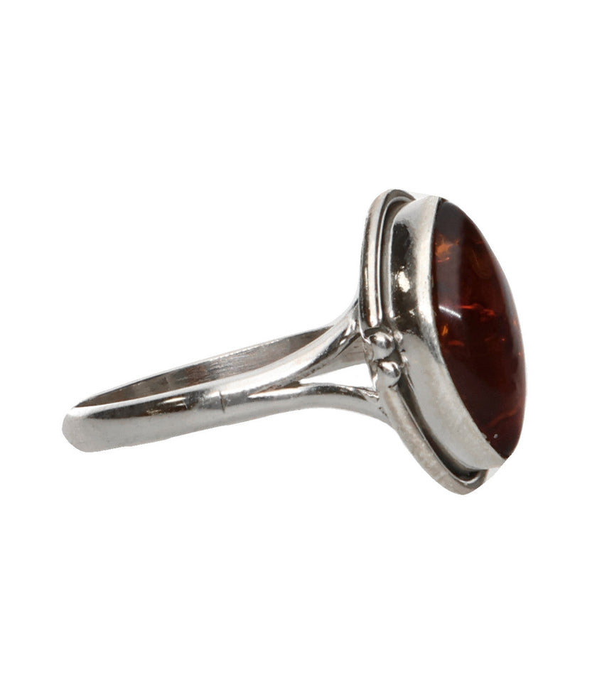 Anillo de Ámbar Bohemio en Plata de Ley 925 | Sabiduría Ancestral y Energía Solar Merlin Tienda