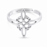 Anillo Ajustable de Acero Inoxidable con Nudo de Bruja | Protección y Estilo Mágico Esotergia