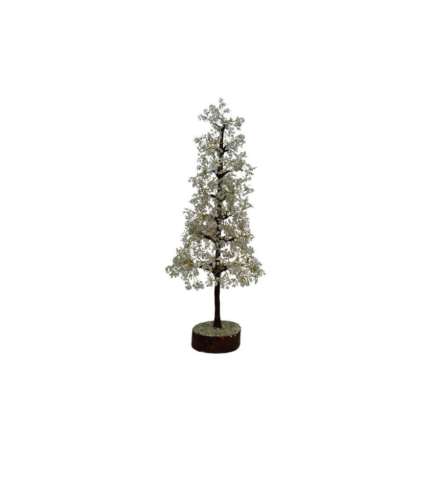 Árbol de Aguamarina Grande con Base de Madera | Paz y Comunicación Esotergia Tienda