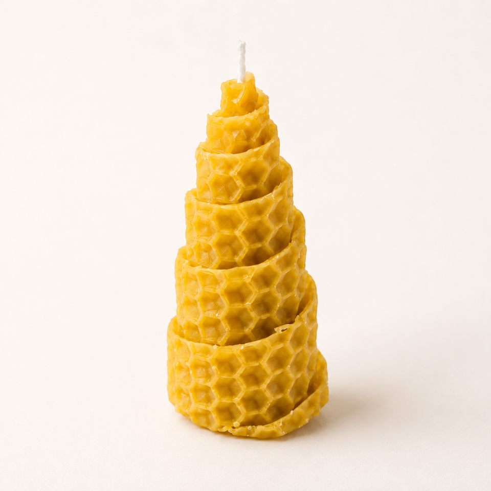 Vela de Miel Artesanal 100% Cera de Abeja – Abundancia y Prosperidad Esotergia Tienda