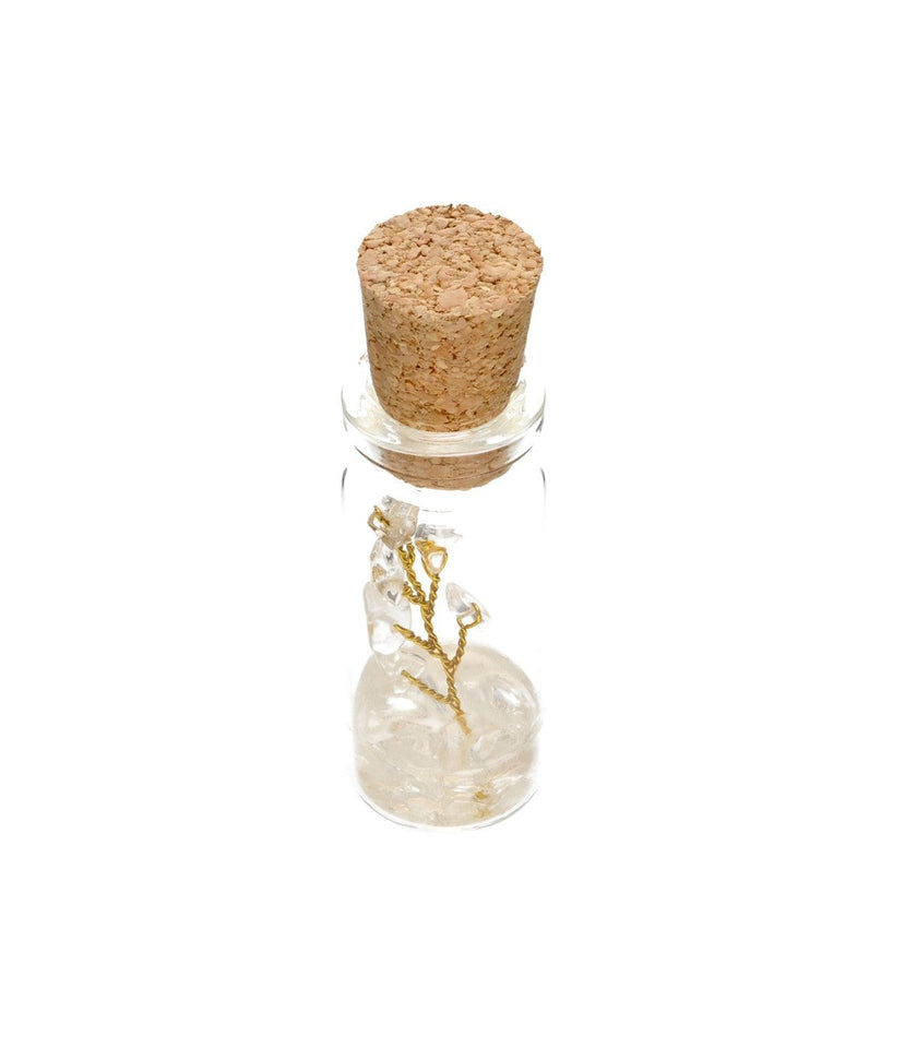 Hechizo Encapsulado de Luz y Claridad | Botellita con Árbol de Cuarzo Esotergia Tienda
