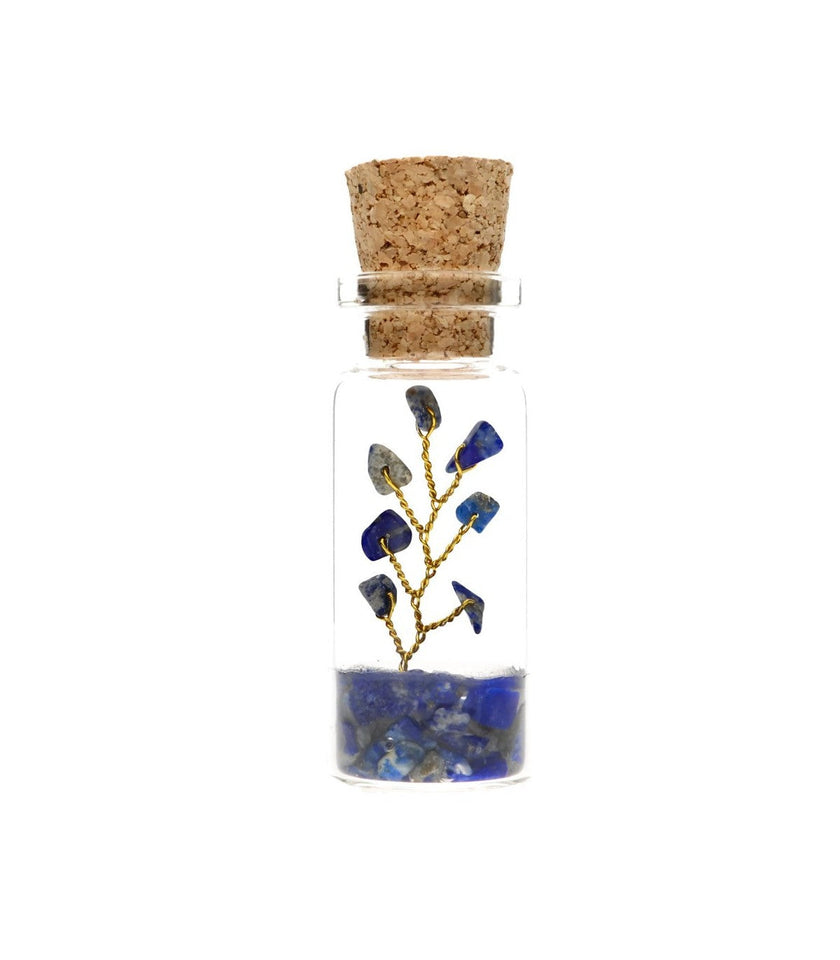 Hechizo Encapsulado de Sabiduría y Verdad | Botellita con Árbol de Lapislázuli Esotergia Tienda