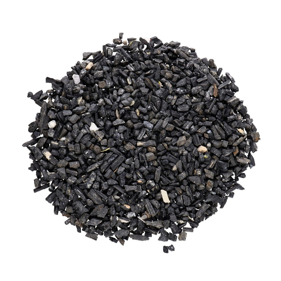 Chips de Turmalina Negra Natural – Protección Energética y Limpieza del Aura | Pack 30 g | Origen Brasil