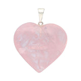 Colgante Corazón de Cuarzo Rosa Natural – Amor, Armonía y Energía Positiva