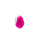 Colgante de Ágata Fucsia (Baño de Plata) | Vitalidad, Pasión y Equilibrio Merlin Tienda