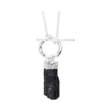 Colgante Turmalina Bruta Desmontable | Joyería Protección en Plata Esotergia