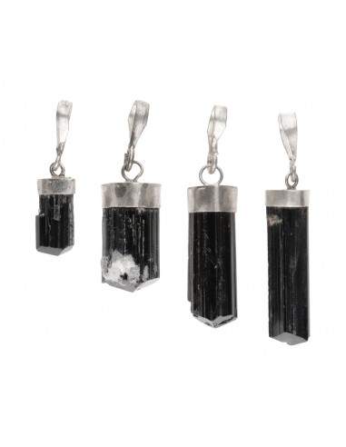 Colgante Turmalina Negra Catedral | Escudo Protección Plata 925 Merlin Tienda