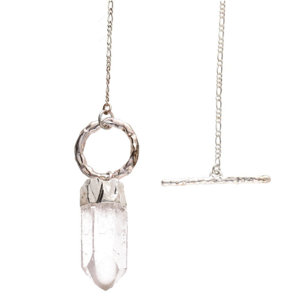 Colgante Punta de Cuarzo Bruto | Amplificador de Energía y Sanación Esotergia