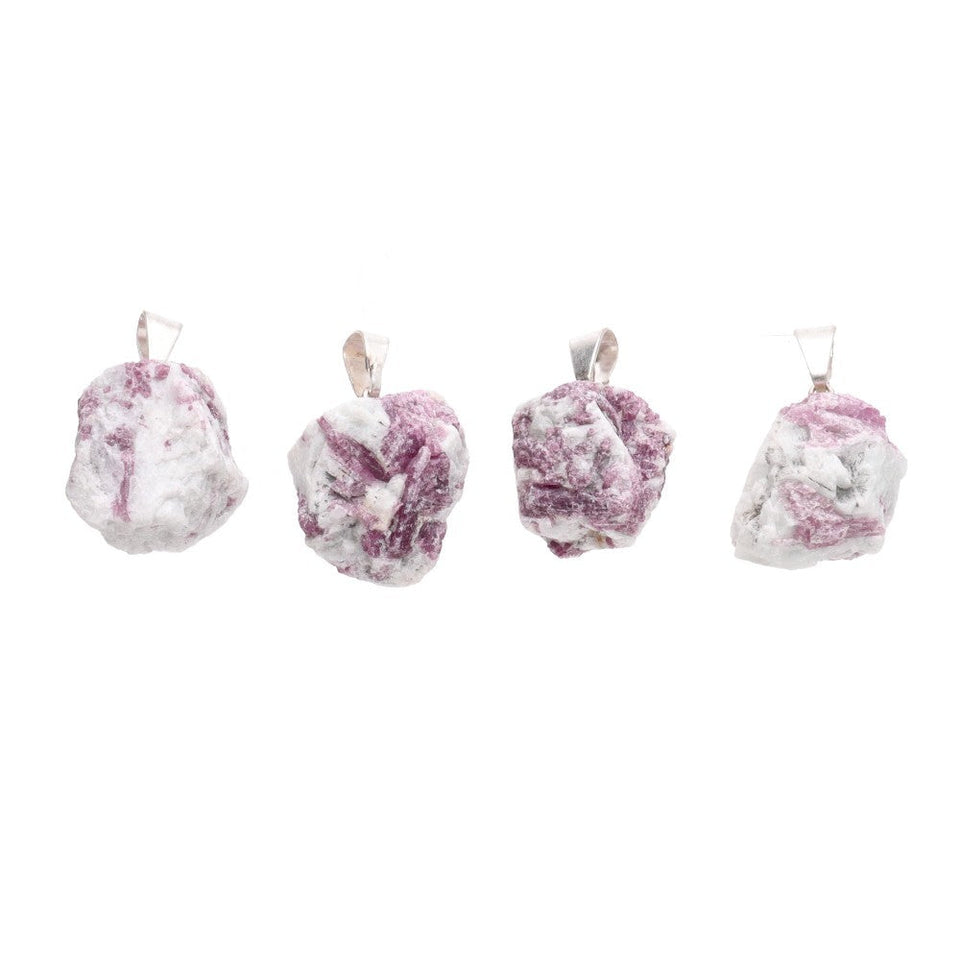 Colgante de Turmalina Rosa en Bruto | Sanación, Amor y Equilibrio Merlin Tienda