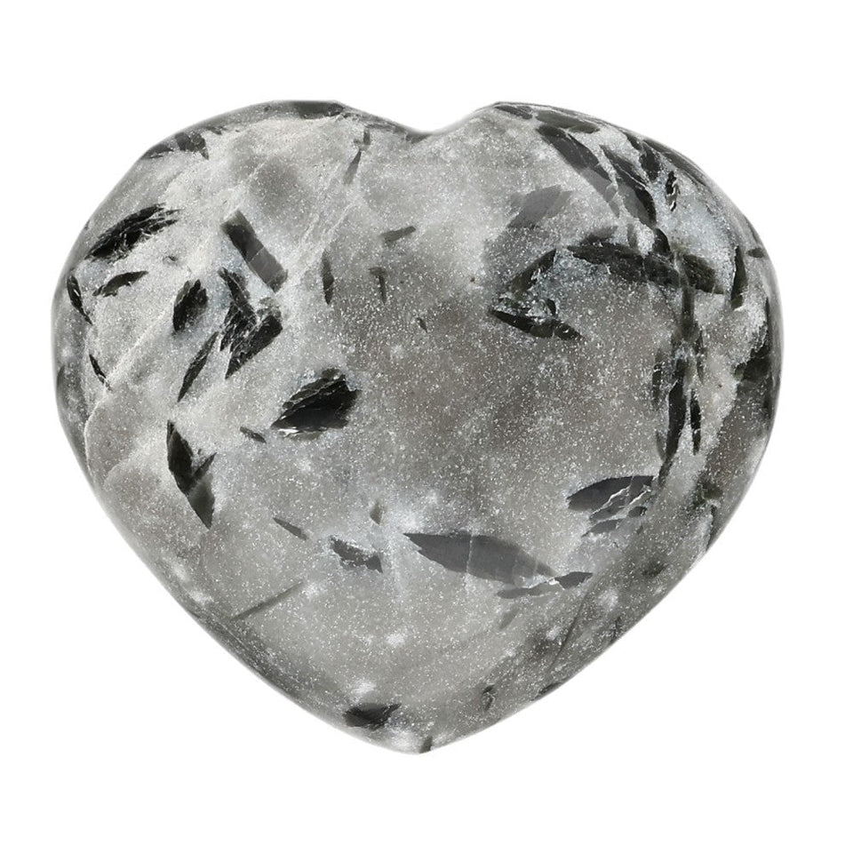 Corazón de Cuarzo con Turmalina Verde (Brasil) | Sanación y Abundancia Esotergia