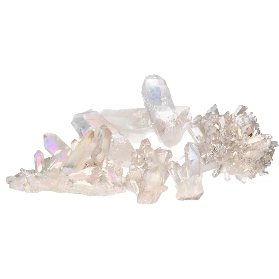 Drusa de Cuarzo Aqua Aura Natural – Elevación Espiritual y Protección Energética | 3 a 10 cm