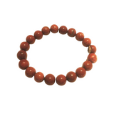 Pulsera Elástica de Jaspe Rojo 10 mm - Protección, Vitalidad y Pasión