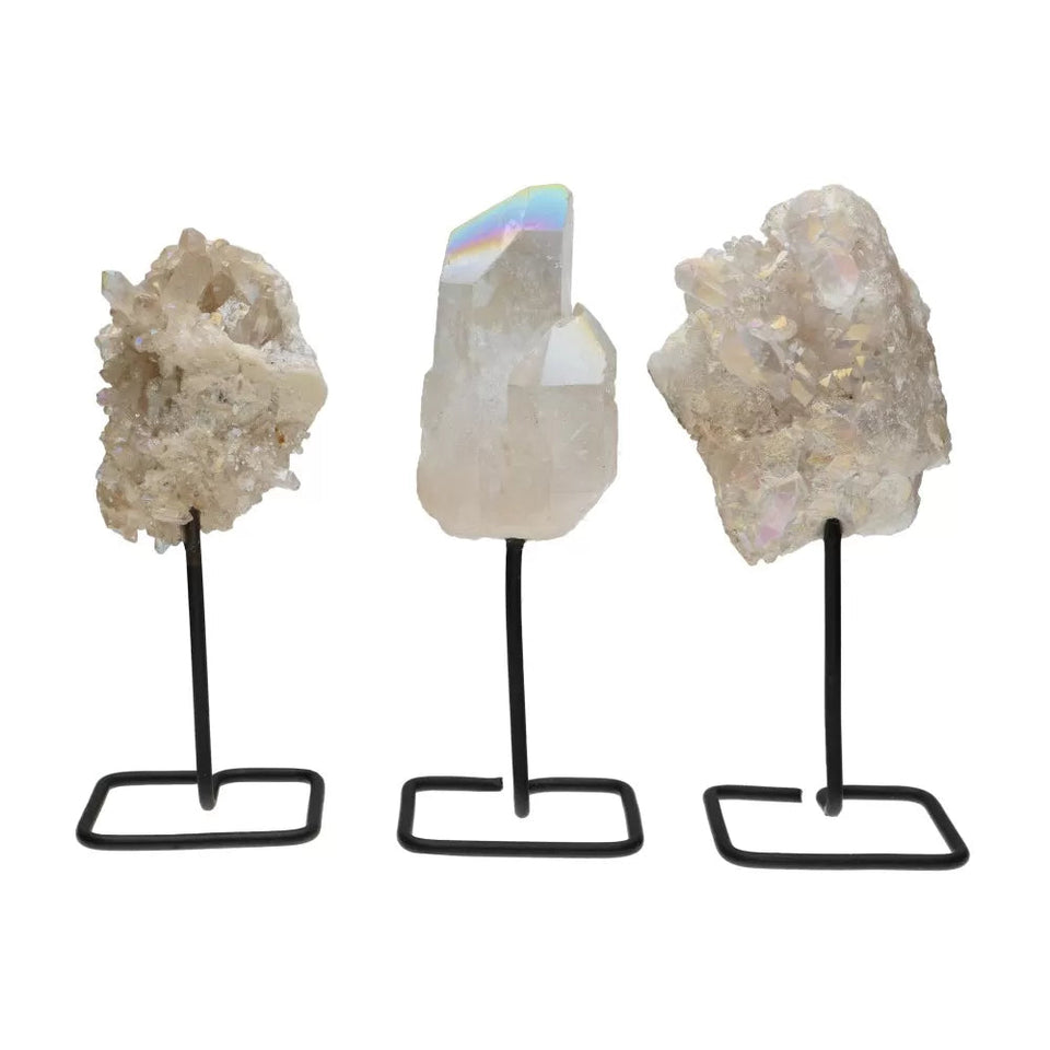 Peana de Cuarzo Aqua Aura (Brasil) | Elevación y Claridad Espiritual Esotergia Tienda
