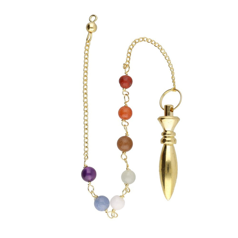 Péndulo Karnak de Bronce con Chakras Esotergia