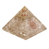 Pirámide Orgonita de Cuarzo con Espiral (7x7 cm) | Transmutación y Protección Esotergia