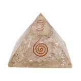 Pirámide Orgonita de Cuarzo con Espiral (7x7 cm) | Transmutación y Protección Esotergia