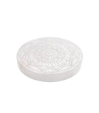 Placa Circular de Selenita Mandala | Purificación y Centro Espiritual Esotergia
