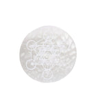 Placa Circular de Selenita Cubo de Metatrón | Purificación y Protección Universal Esotergia