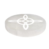 Placa Selenita Nudo de Brujas Extra | Limpieza y Protección Esotergia