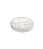 Placa Circular de Selenita Sol y Luna Extra | Equilibrio Cósmico y Purificación Esotergia