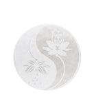 Placa Circular de Selenita Yin Yang (10 cm) | Limpieza y Equilibrio | Esotergia Esotergia