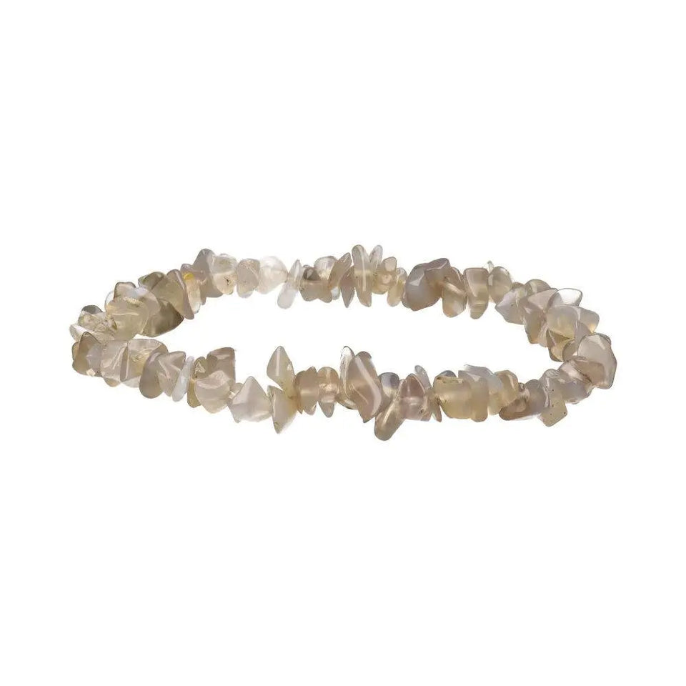 Pulsera Chip de Ágata Gris Oscuro - Esotergia Tienda